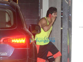 Varun Dhawan spotted at gym in Bandra