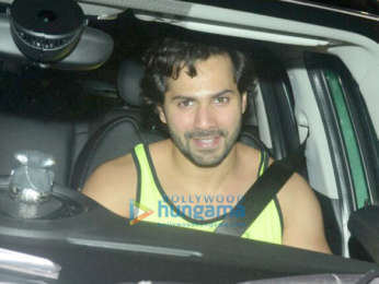 Varun Dhawan spotted at gym in Bandra