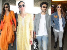 Weekly Celebrity Airport Style: Sonam Kapoor, Kareena Kapoor Khan, Diana Penty, Malaika Arora, Kartik Aaryan make the summers chic with whites, pastels and a dash of vibrant colours!