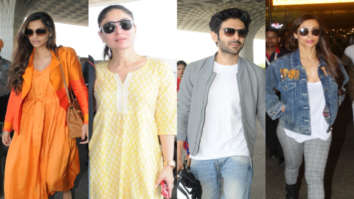 Weekly Celebrity Airport Style: Sonam Kapoor, Kareena Kapoor Khan, Diana Penty, Malaika Arora, Kartik Aaryan make the summers chic with whites, pastels and a dash of vibrant colours!