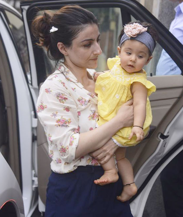 A little curious, a lot chirpy: Soha Ali Khan’s Inaaya is just like her big bro Taimur in front of paparazzi (see pictures)