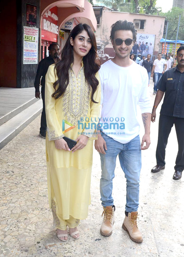 aayush sharma and warina hussain snapped at the teaser launch of loveratri 4