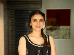 Aditi Rao Hydari snapped while interacting with the media for her South film ‘Sammohanam’