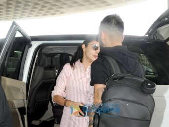 Anushka Sharma snapped dropping Virat Kohli at the Mumbai airport