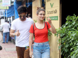Aparshakti Khurana and Fatima Sana Shaikh snapped at Farmers’ Cafe