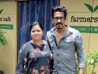 Bharti Singh, Haarsh Limbachiyaa spotted outside a cafe in Bandra