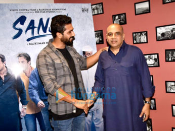 Cast of Sanju snapped during media interviews