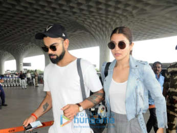 Daisy Shah, Anushka Sharma, Virat Kohli and Saqib Saleem snapped at the airport