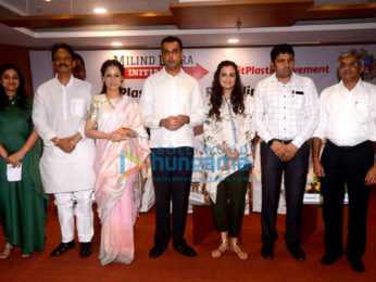 Dia Mirza and Rouble Nagi attend Milind Deora's anti-plastic event