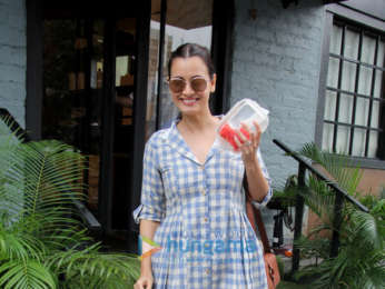 Dia Mirza spotted at a salon in Bandra