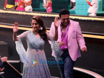 Govinda and Madhuri Dixit snapped on the sets of Dance Deewane in Film City