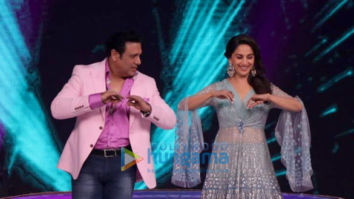 Govinda and Madhuri Dixit snapped on the sets of Dance Deewane in Film City