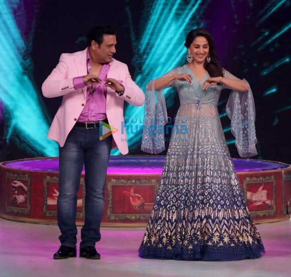 Govinda and Madhuri Dixit snapped on the sets of Dance Deewane in Film City Govinda and Madhuri Dixit snapped on the sets of Dance Deewane in Film City