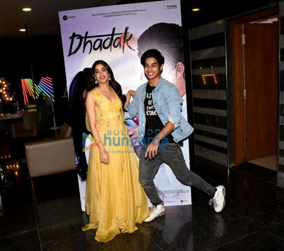 ishaan khatter and janhvi kapoor snapped at press conference of the song launch from dhadak