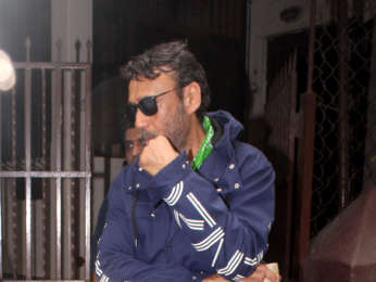 Jackie Shroff snapped outside a recording studio