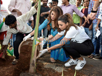 Jacqueline Fernandez, Juhi Chawla and Daisy Shah grance a tree plantation event on World Environment Day