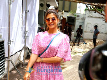 Jacqueline Fernandez snapped attending an event for Voot in Bandra