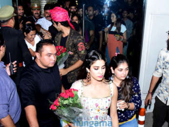 Janhvi Kapoor and Ishaan Khatter snapped promoting their film Dhadak in Jaipur