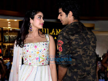 Janhvi Kapoor and Ishaan Khatter snapped promoting their film Dhadak in Jaipur