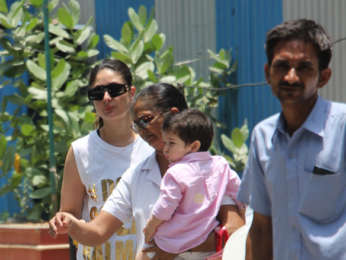 Kareena Kapoor Khan snapped with Taimur Ali Khan at the gym