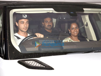 Katrina Kaif, Aayush Sharma and Arpita Khan snapped at Manish Malhotra's home