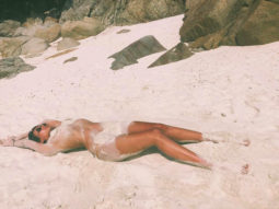 HOT! Mandana Karimi turns up the heat as she goes topless on the beach