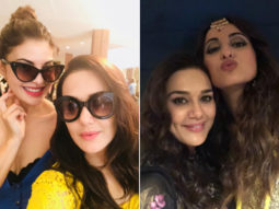 Preity Zinta hangs out with Jacqueline Fernandez and Sonakshi Sinha during Dabangg Reloaded Tour in Los Angeles