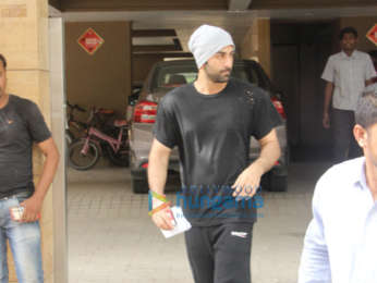 Ranbir Kapoor snapped at a salon in Bandra