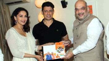 SPOTTED: Amit Shah @Madhuri Dixit’s Residence for ‘Sampark for Samarthan’ campaign