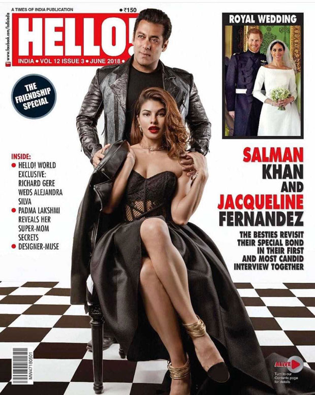 Salman Khan and Jacqueline Fernandez recreate their SIZZLING Race 3 chemistry on Hello! cover