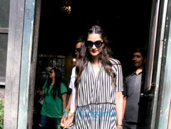 Sonam Kapoor and Anand Ahuja spotted at Pali Village Cafe in Bandra