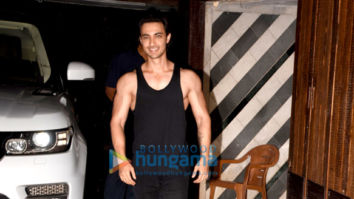 Aayush Sharma and Kartik Aaryan snapped outside the gym