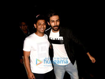 Aayush Sharma and Kartik Aaryan snapped at the gym