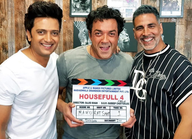 Akshay Kumar, Bobby Deol and Riteish Deshmukh ready to tickle your funny bones; begin shooting for Housefull 4
