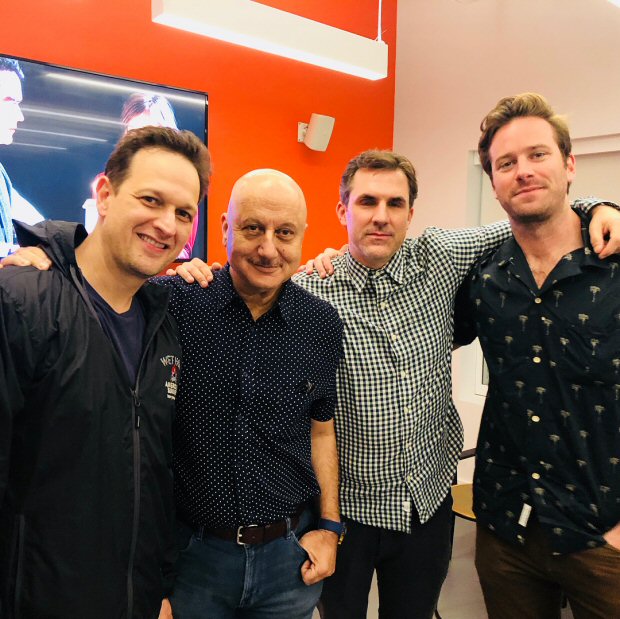 Anupam Kher meets Armie Hammer, Josh Charles, Paul Schneider and Stephan Payne in New York Anupam Kher meets Armie Hammer, Josh Charles, Paul Schneider and Stephan Payne in New York