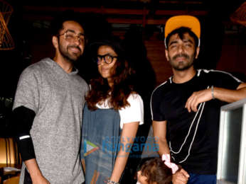 Ayushmann Khurrana and brother Aparshakti Khurrana spend time with family at Silver Beach Cafe