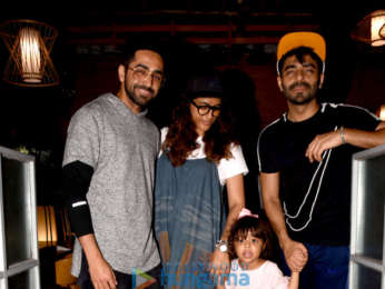 Ayushmann Khurrana and brother Aparshakti Khurrana spend time with family at Silver Beach Cafe