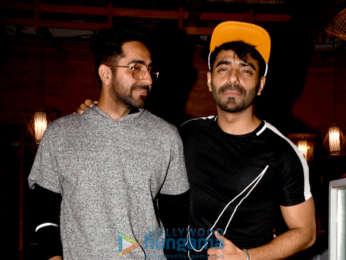 Ayushmann Khurrana and brother Aparshakti Khurrana spend time with family at Silver Beach Cafe