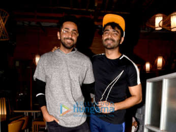 Ayushmann Khurrana and brother Aparshakti Khurrana spend time with family at Silver Beach Cafe