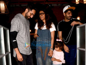 Ayushmann Khurrana and brother Aparshakti Khurrana spend time with family at Silver Beach Cafe