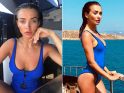 HOTNESS: 2.0 actress Amy Jackson sizzles in a blue swimsuit during her Mykonos vacation