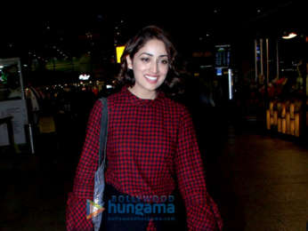 Huma Qureshi, Yami Gautam and Saqib Saleem snapped at the airport
