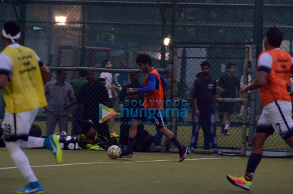 ishaan khatter mahendra singh dhoni and others snapped during a soccer match1 2