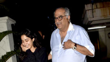 Janhvi Kapoor and Boney Kapoor spotted at Arjun Kapoor’s house