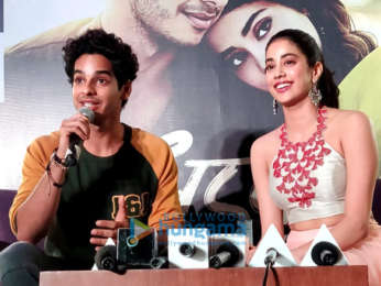 Janhvi Kapoor and Ishaan Khatter are all smiles while promoting their film Dhadak