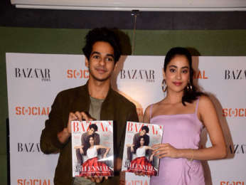 Janhvi Kapoor and Ishaan Khatter snapped at the cover launch of Harper's Bazaar
