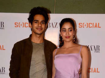 Janhvi Kapoor and Ishaan Khatter snapped at the cover launch of Harper's Bazaar