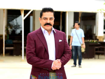 Kamal Haasan and Pooja Kumar snapped doing media interviews for Vishwaroop 2