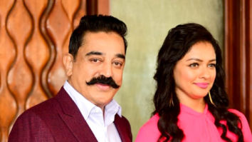 Kamal Haasan and Pooja Kumar snapped doing media interviews for Vishwaroop 2