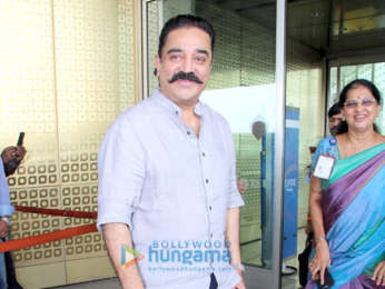 Kamal Haasan, Janhvi Kapoor and Ishaan Khatter snapped at the airport